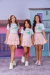 Conjunto verão infantil e juvenil menina short saia cargo + blusa t-shirt estampa rio rosa claro
