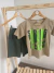 conjunto BEGE/VERDE infantil e juvenil menino verão camiseta + calção - Elegance Store