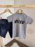 camiseta infantil e juvenil manga curta menino verão boss cinza - comprar online