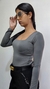Body Manga Longa - Cinza - loja online