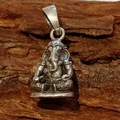 Pingente Prata Bali Ganesha - Cor da Terra