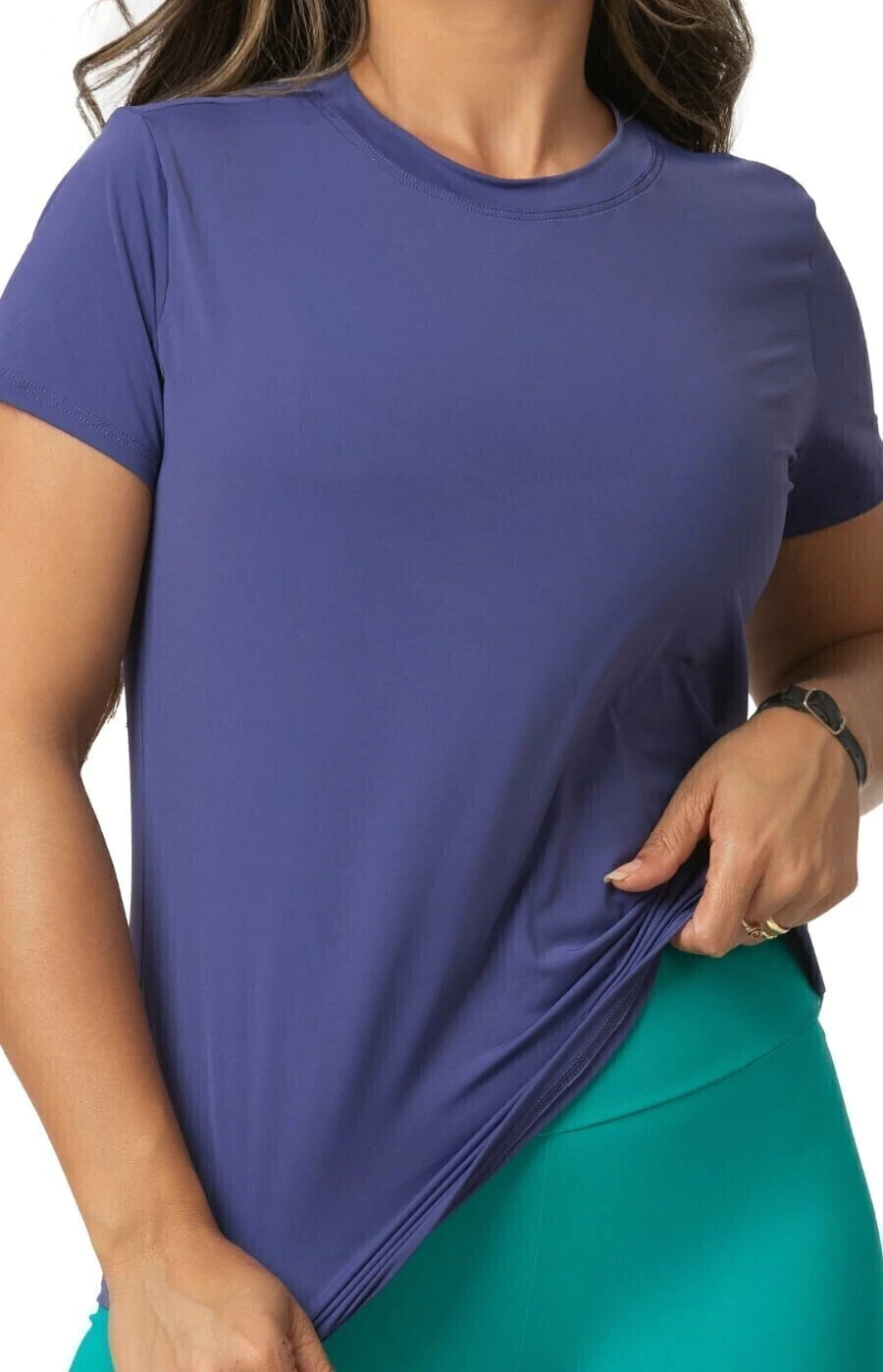 Camiseta lisa decote redondo