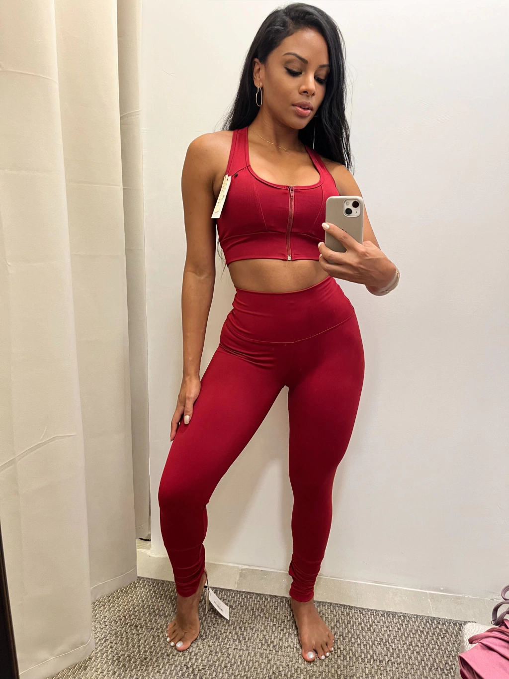 Conj legging e top cherry ziper
