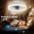 Ventilador de teto inteligente com luzes, controle remoto, decoração do quarto