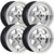 Jogo com 4 Rodas Aro 17 Kr C9 Pro Star 17x7 Furação 4x100 HD Prata Diamantada