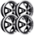Jogo com 4 Rodas Aro 15 Kr R84 VW-Porshe 15x6 Furação 4x130 BD Preto Diamantado