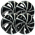 Jogo com 4 Rodas Aro 15 Kr S44 VW Golf, Bora 15x6 Furação 5x100 BD Preto Diamantado