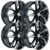 Jogo com 4 Rodas Aro 16 Kr S24 GM Tracker Turbo 16x6 Furação 5x105 BD Preto Diamantado