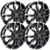 Jogo com 4 Rodas Aro 14 Kr M16 Sandero RS 14x6 Furação 4x100 BD Preto Diamantado