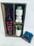 Caja con dos plantas y vino