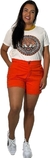 Short Linho Coral
