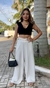 Pantalona Risca de Giz Areia