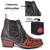 Bota Masculina Country Texana Couro Legítimo Solado Costurado Carrapeta Moderna