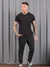 Calça Jogger Preta Masculina Com Cordão Na Cintura Premium - loja online