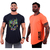 "Domine o Estilo com Estampas Únicas: Kit de 2 Camisetas Longline Masculinas MXD - Perfeitas para um Visual Casual e Fitness!" - comprar online