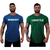 "Domine o Estilo com Estampas Únicas: Kit de 2 Camisetas Longline Masculinas MXD - Perfeitas para um Visual Casual e Fitness!" - loja online
