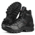 Bota Coturno Cano Baixo De Couro Blaqueada Tratorada