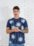 "Estilo e Conforto Puro: Camiseta Masculina Estampada 100% Algodão com Gola Redonda"