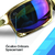 oculos sol lupa mandrake juliet dourado gold protecao uv casual lente azul espel - loja online
