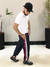 Calça Esportiva Masculina Azul Marinho com Cores Laterais