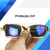Imagem do oculos sol lupa mandrake juliet dourado gold protecao uv casual lente azul espel