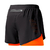 Calção de corrida de camada dupla de secagem rápida masculina, fitness, preto