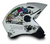 Capacete Aberto Moto X Open Favela Branco Brilhante Tam 60