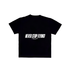 CAMISETA OVERSIZED NEVER STOP FLYING PRETO - comprar online