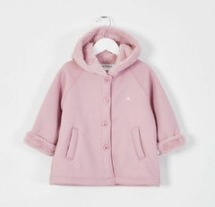 Campera Waffle con Piel Rosa Hada