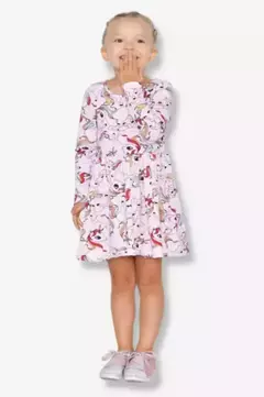 VESTIDO UNICORNIO ALGODÓN BEBE NIÑA (2170) - Gretty Mayorista