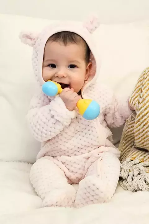 ENTERITO OSITO ROSA MINI BEBA (5008)