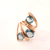 Anel Triplo Cristal Azul - comprar online