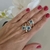 Anel Triplo Cristal Azul na internet