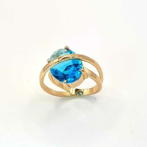 Anel Cristal Azul