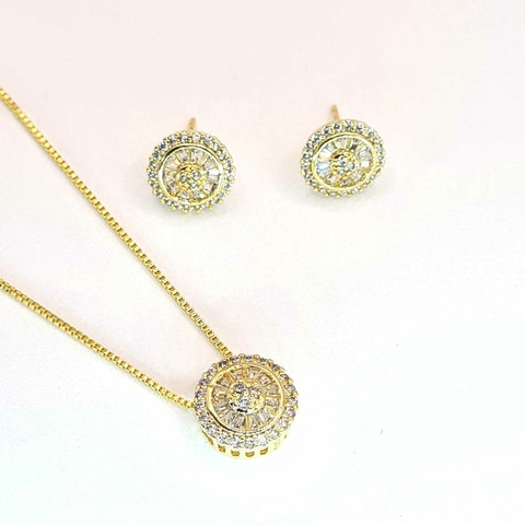 Conjunto Pizza Zircônias - comprar online