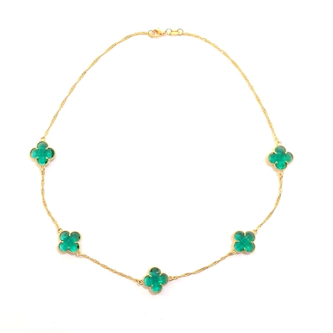 Gargantilha Trevo Verde