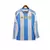 Camisa Seleção da Argentina I 24/25 manga longa - Torcedor Adidas Masculina - Azul e branca com detalhes em dourado
