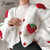 JuSaHy-Casaco feminino de morango decoração de Natal, suéteres elegantes, pei - comprar online