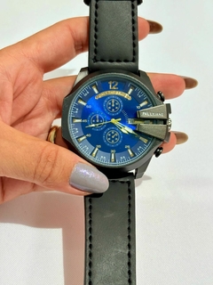 Relógio Masculino - 45mm - Pulseira Couro na internet
