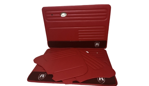 Tapas de puerta de vocho GT rojas con bordado