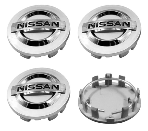 Centros de rin de Nissan 60mm plateado