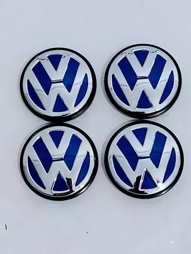 CENTROS DE RIN AZULES VW ORIGINALES 55MM