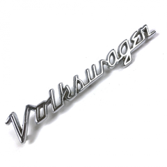 EMBLEMA Letra Metálico VOLKSWAGEN Estilo Cursiva para VW Sedan