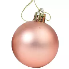 BOLA NATAL GLOBO ROSE 3CM NO TUBO