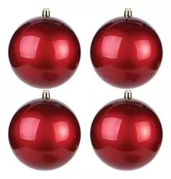 BOLA DE NATAL 4CM VERMELHA NA SOLAPA