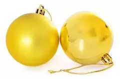 BOLA NATAL MISTA 4CM DOURADA NA SOLAPRA