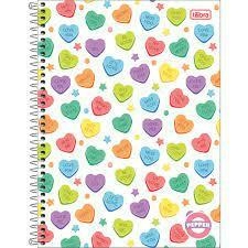 caderno lovely birds 12 materias capa dura