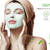 A máscara facial do chá verde, limpeza profunda, argila purificando, controle