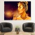 Quadro Decorativo em Tela Canvas Grande 3D Mulher Preto Dourado Salao