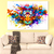 Quadro Decorativo em Tela Canvas Grande 3D Tigre Pintura Aquarela Sala